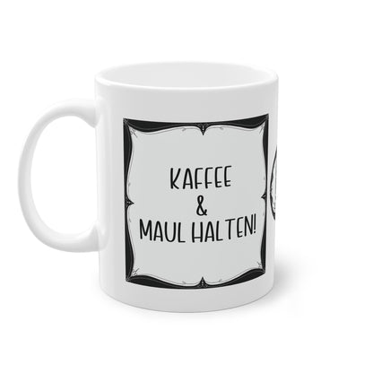 Sarkastische Tasse mit witzigem Spruch in schwarz weiß. Geschenk für Kollegen, Familie und Freunde.