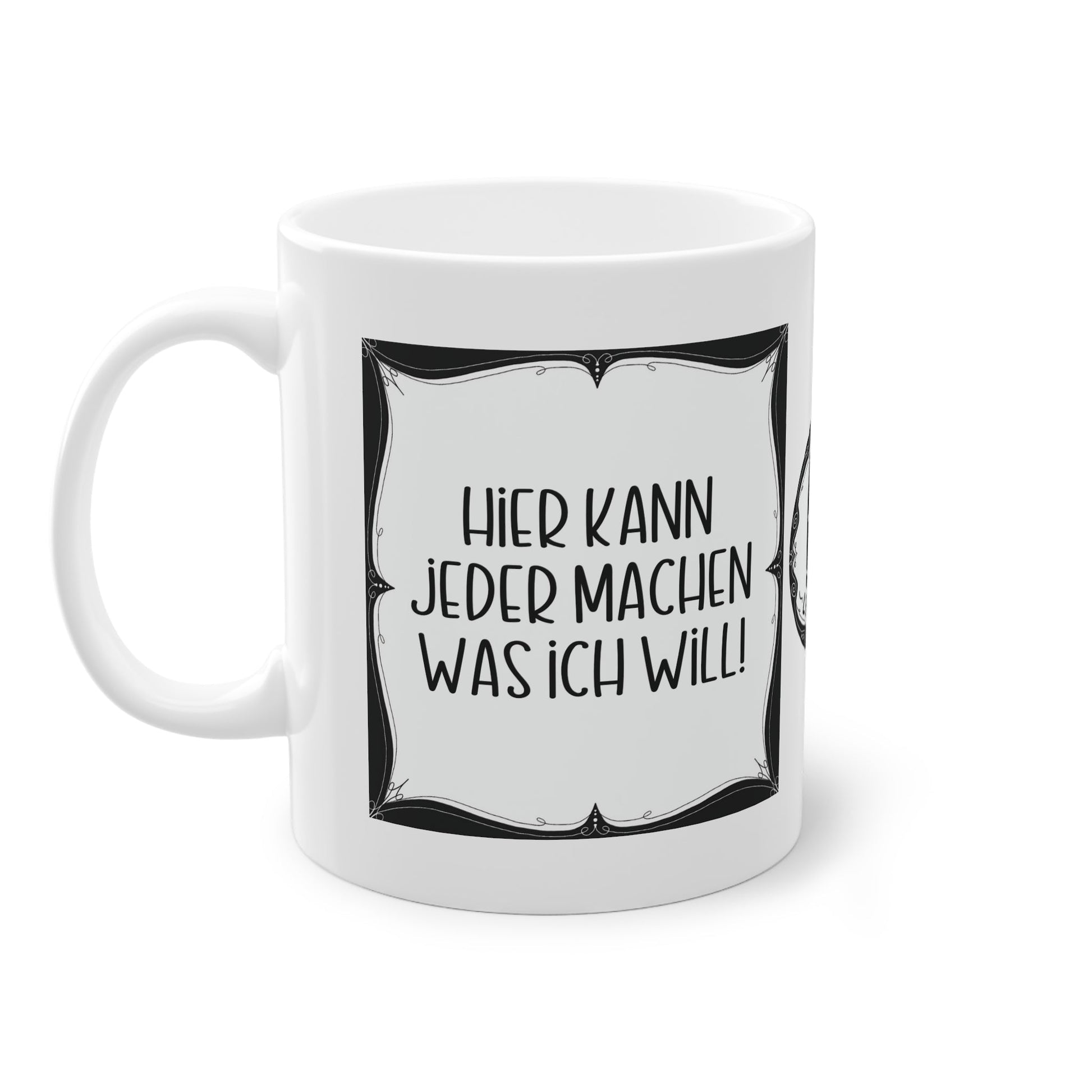 Sarkastische Tasse mit witzigem Spruch in schwarz weiß. Geschenk für Kollegen, Familie und Freunde.