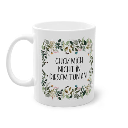 a white coffee mug with a quote on it