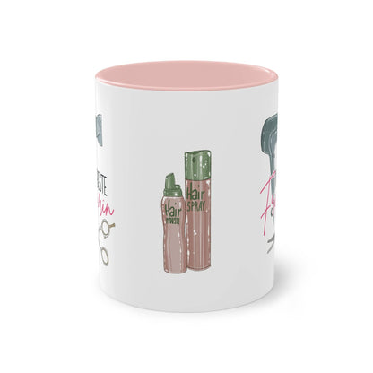 Verschönere den Arbeitsplatz der besten Friseurin mit unserer individuellen Tasse für Friseurinnen, verziert mit meinen Illustrationen rund um den Beruf.