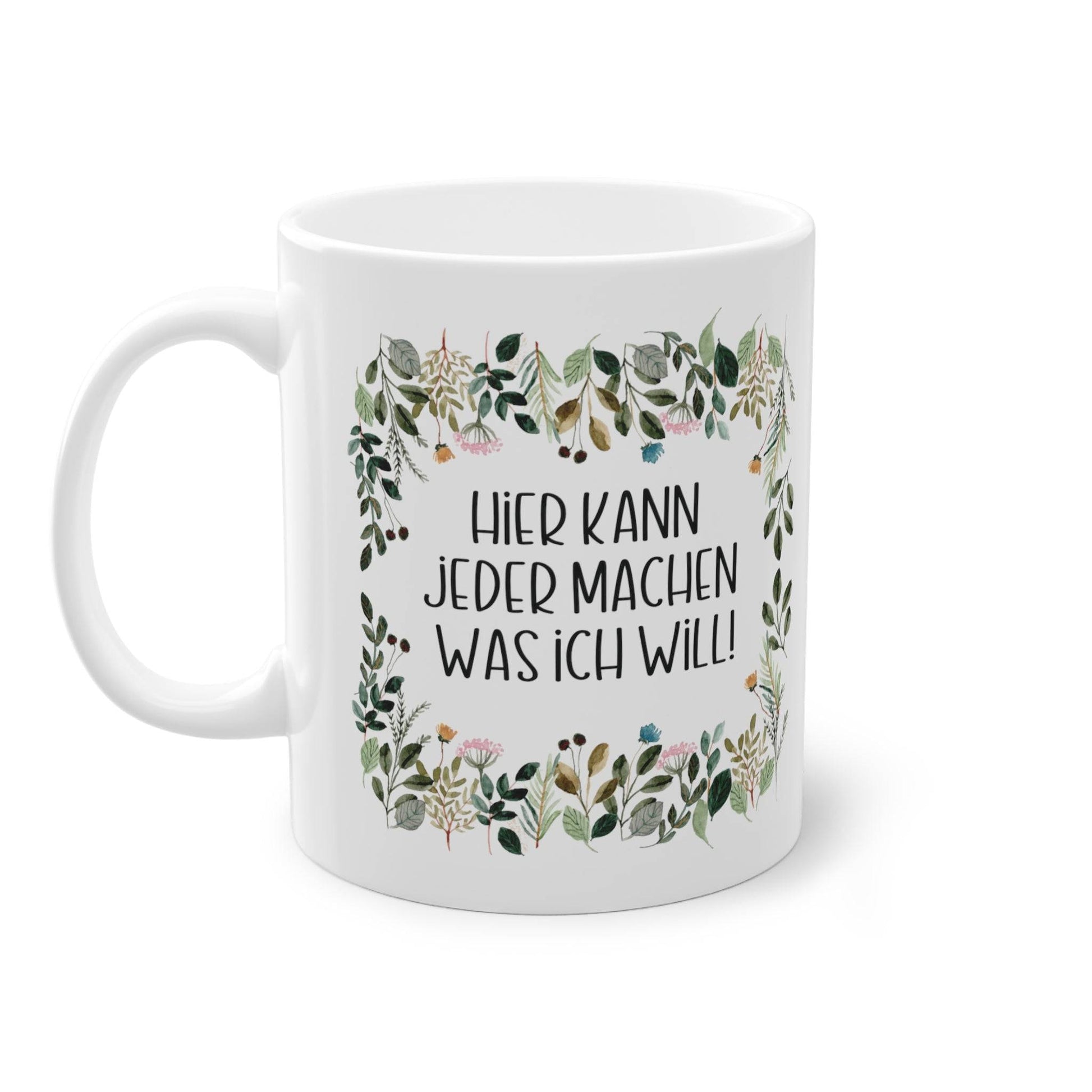 a white coffee mug with a quote on it