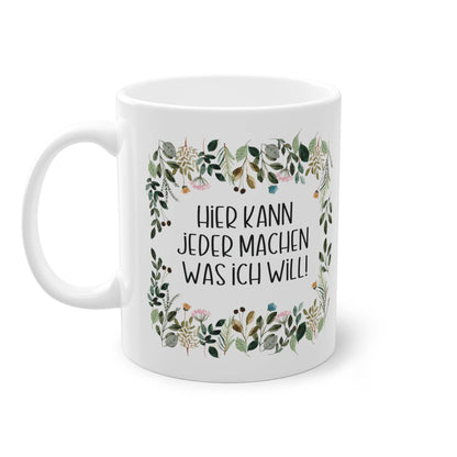 a white coffee mug with a quote on it