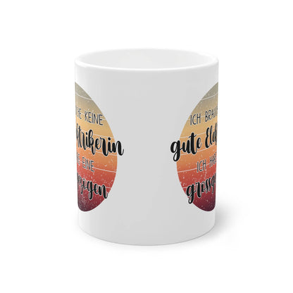 Geschenk für die Tochter zum Abschluss der Ausbildung oder Studium. Weisse Tasse mit Aufdruck