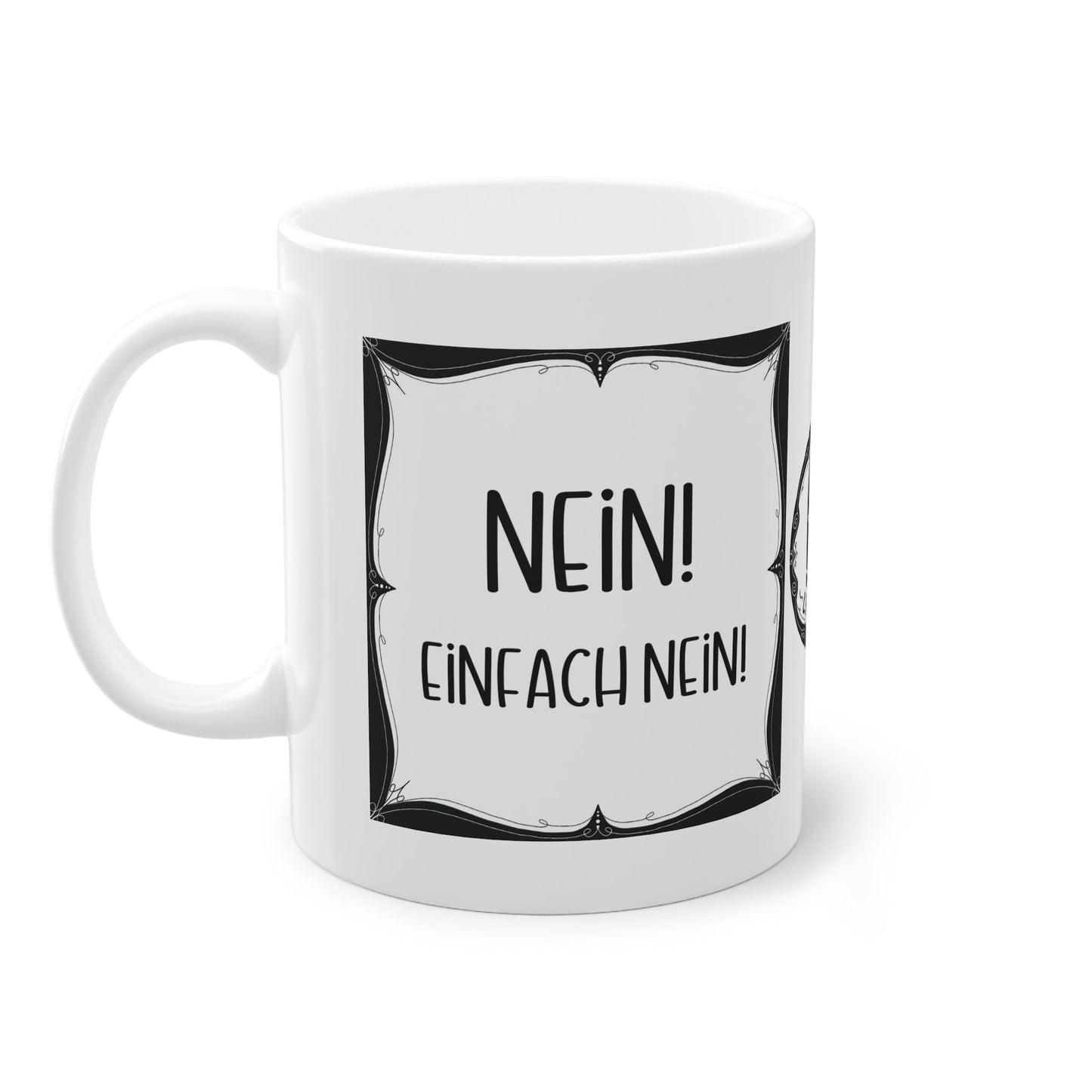 Sarkastische Tasse mit witzigem Spruch in schwarz weiß. Geschenk für Kollegen, Familie und Freunde.