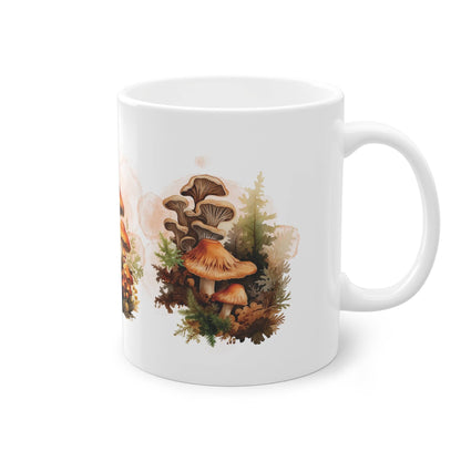 Entdecke die zauberhafte Welt des Herbstes mit unserer bezaubernden Dark academia Tasse mit Pilzen, mit einem bezaubernden Allover-Pilzprint in erdigen Tönen.