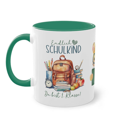 Motivtasse Tasse ein liebevolles Geschenk zur Einschulung bunt unisex