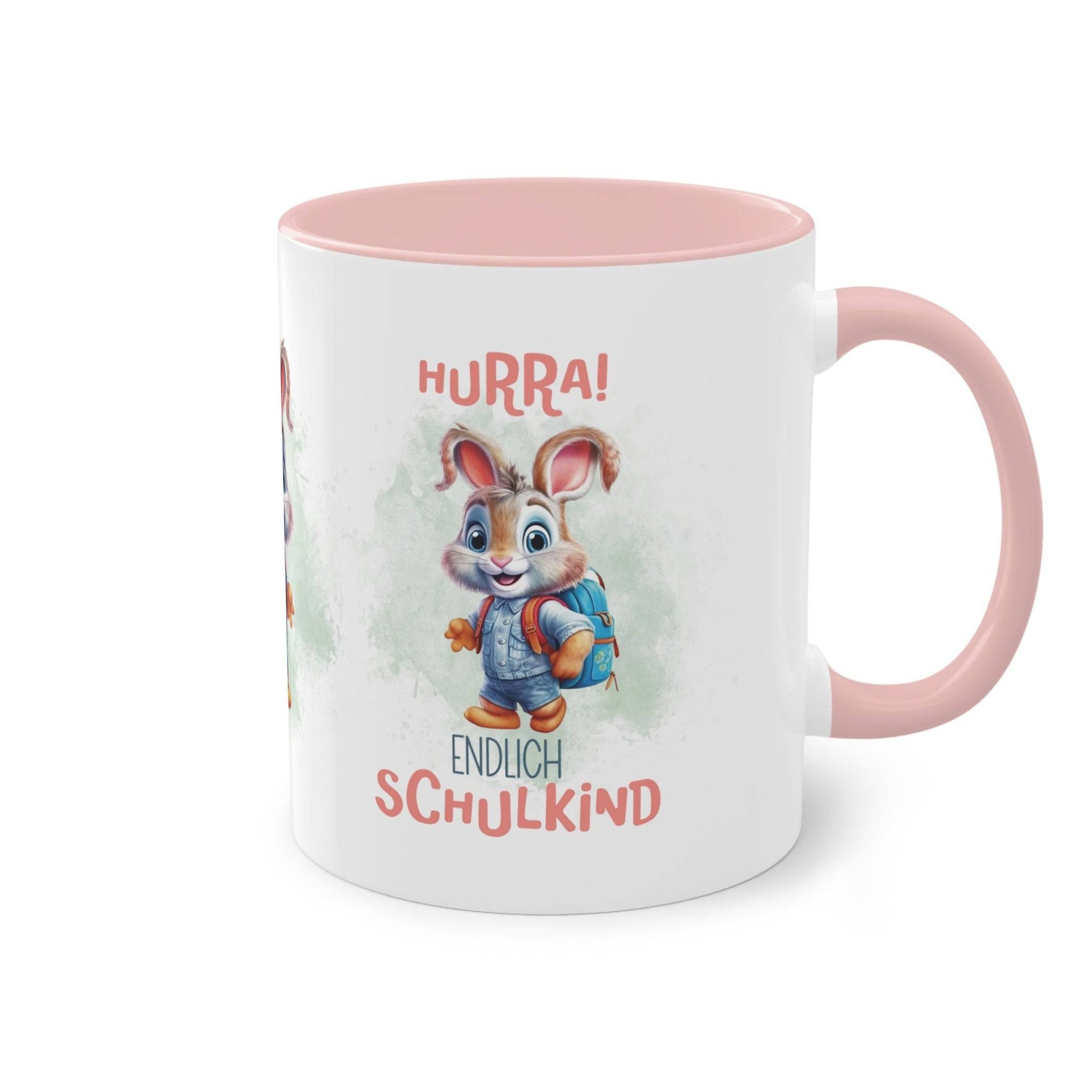 Motivtasse, ein liebevolles Geschenk zur Einschulung mit Hasenmotiv