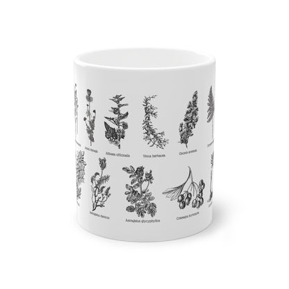 Geschenk für Minimalisten und Pflanzenliebhaber: Schwarz/weiß passt immer. Shoppe jetzt diese Pflanzen Statement Tasse mit botanischem Allover-Print. Ein tolles Geschenk für Minimalisten. Falls du ein schönes und schlichtes Geschenk für Minimalisten suchst, ist diese Tasse bestimmt das Richtige.