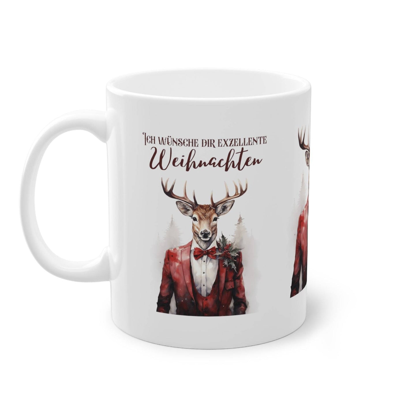 Motivtasse - Weihnachten - Tier im Anzug- Witzige Weihnachtstasse geschenk zu weihnachten für kollegen