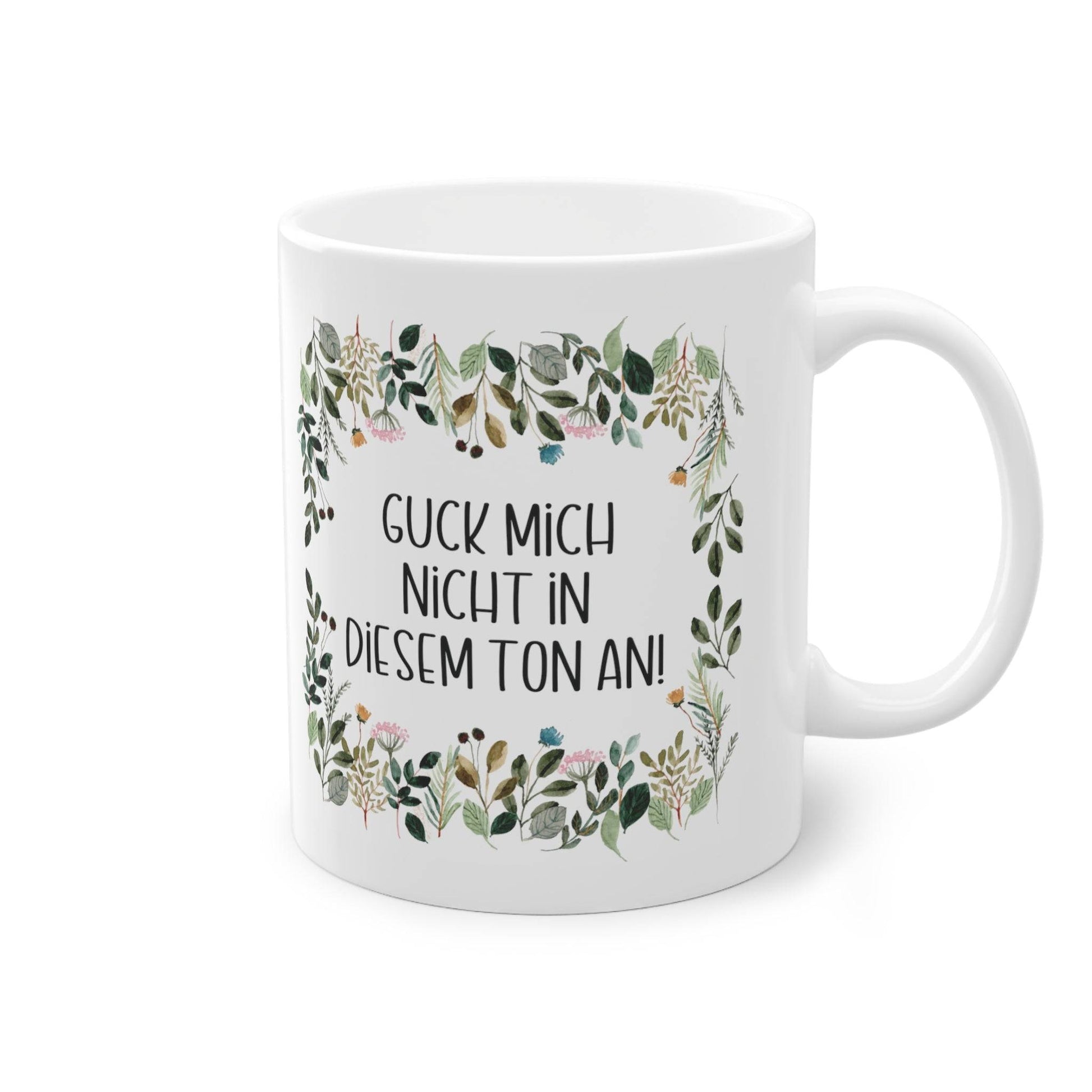 a white coffee mug with a quote on it