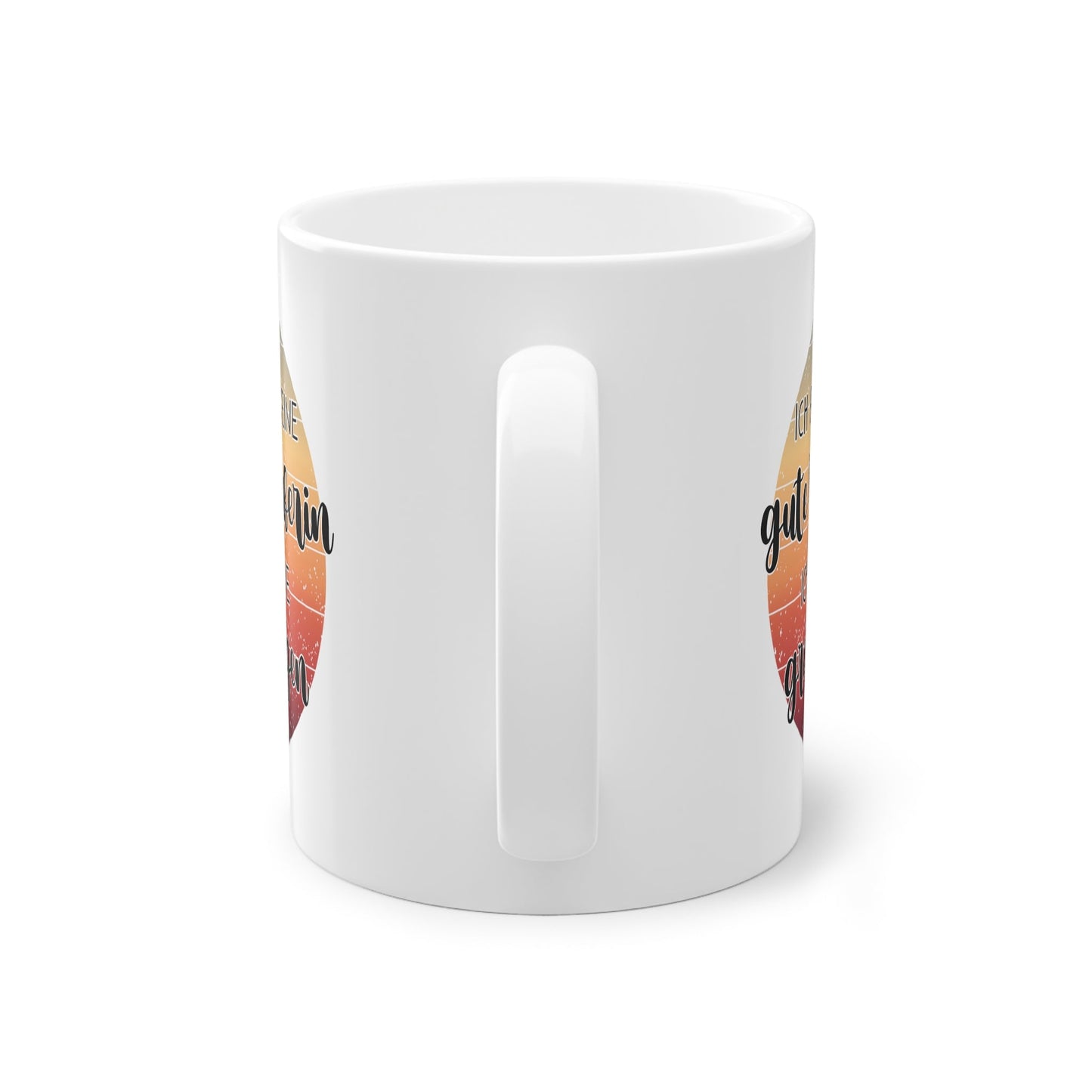 Geschenk für die Tochter zum Abschluss der Ausbildung oder Studium. Weisse Tasse mit Aufdruck