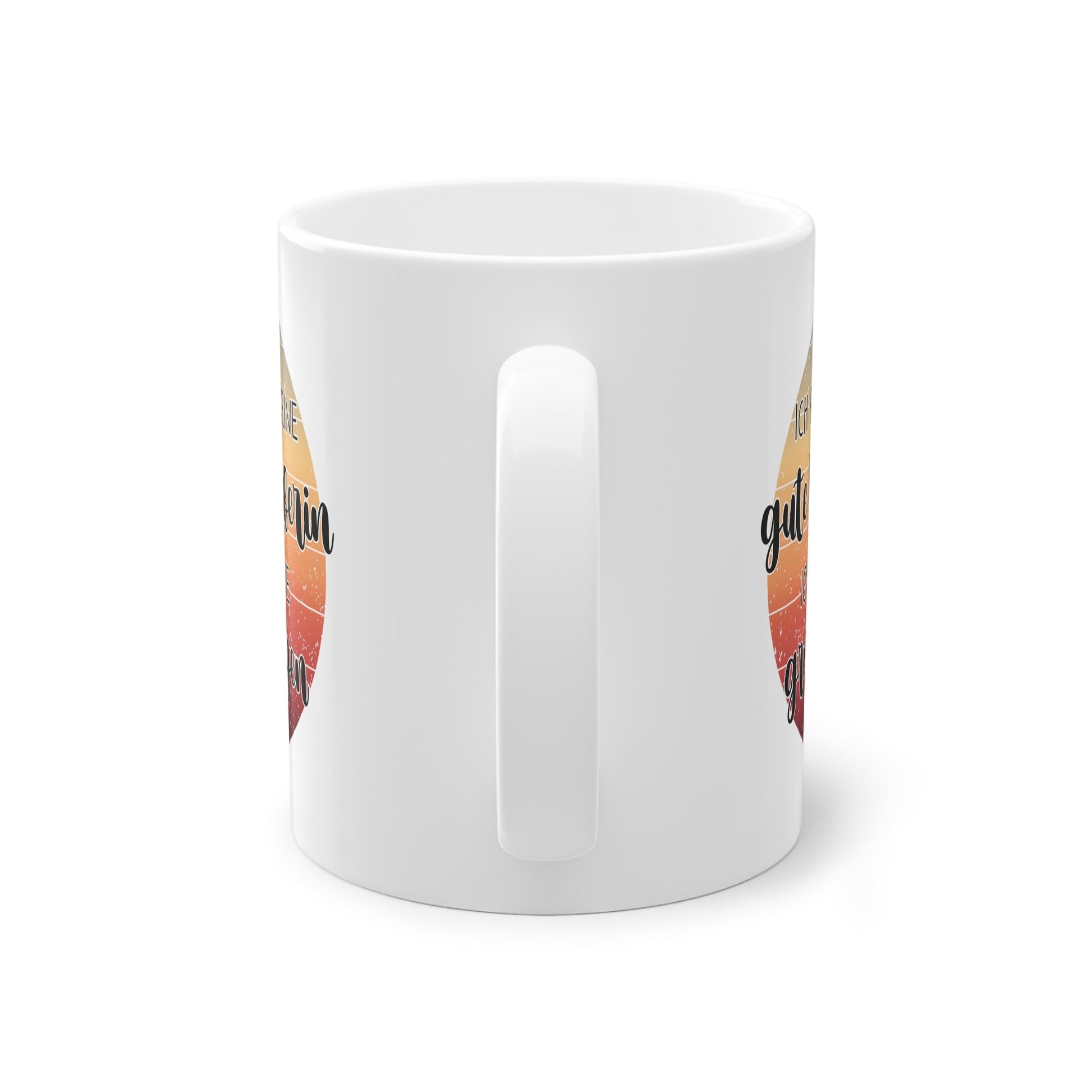 Geschenk für die Tochter zum Abschluss der Ausbildung oder Studium. Weisse Tasse mit Aufdruck