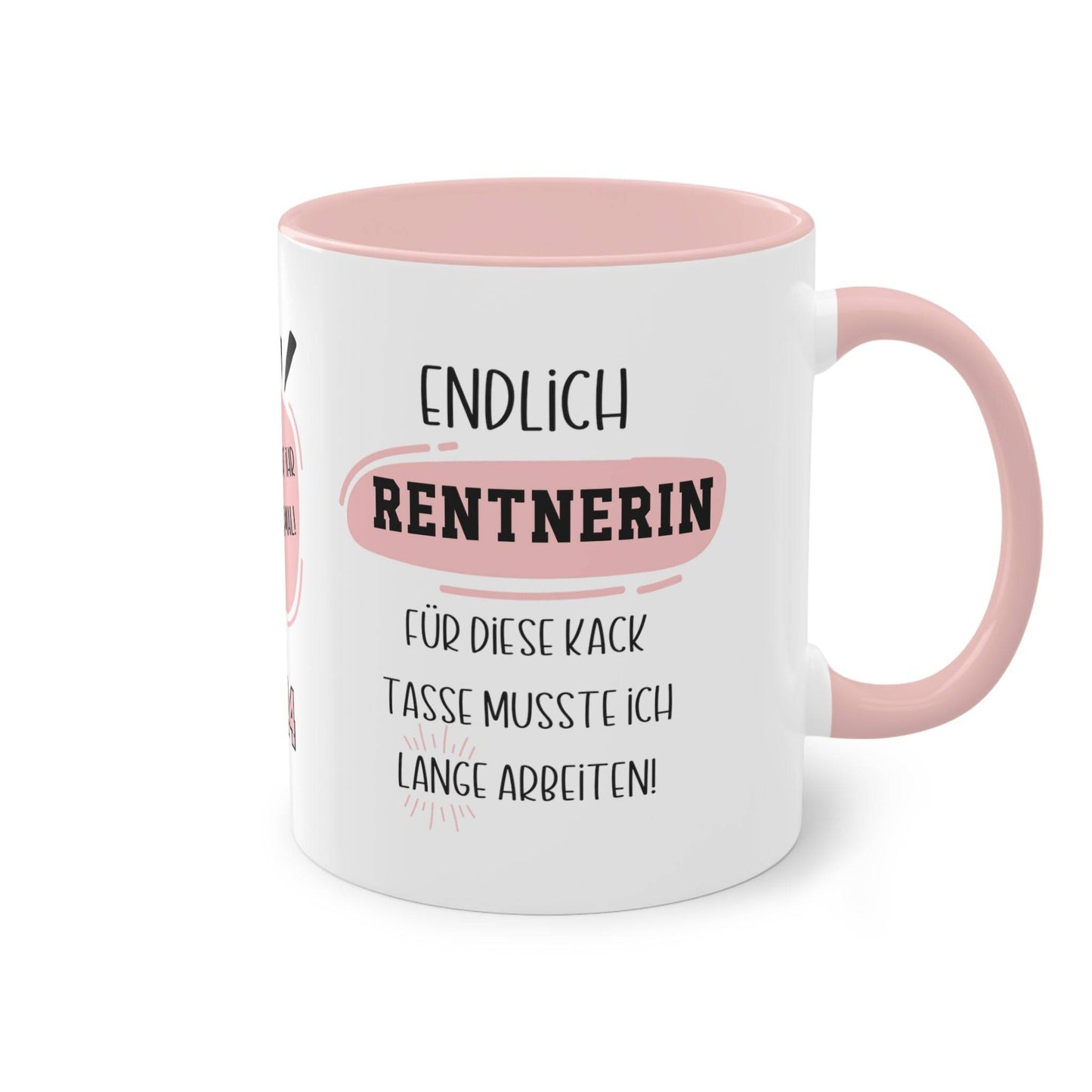 Feiere den wohlverdienten Ruhestand mit unserer Tasse zum Rentenbeginn, perfekt als witziges Geschenk für Rentnerinnen. Für deine Kollegin, Mama oder Freundin.