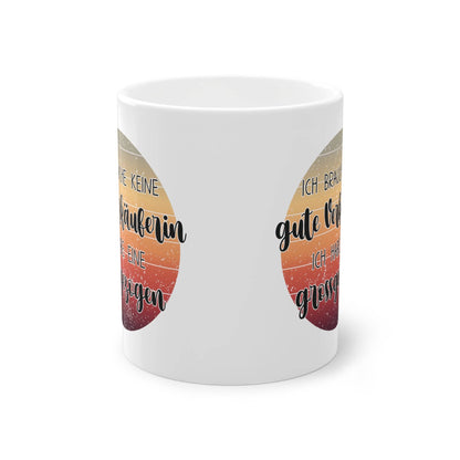 Geschenk für die Tochter zum Abschluss der Ausbildung oder Studium. Weisse Tasse mit Aufdruck