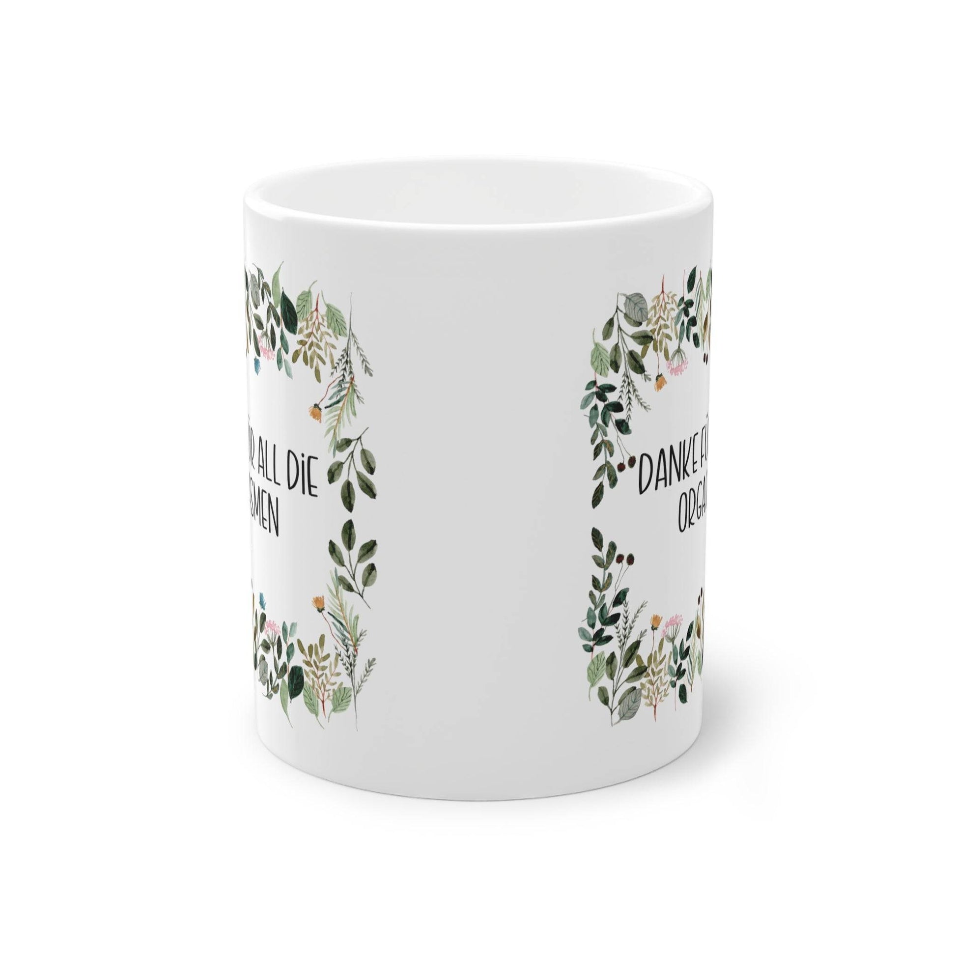 witzige sarkastische sprüche tasse mit blumen motiv