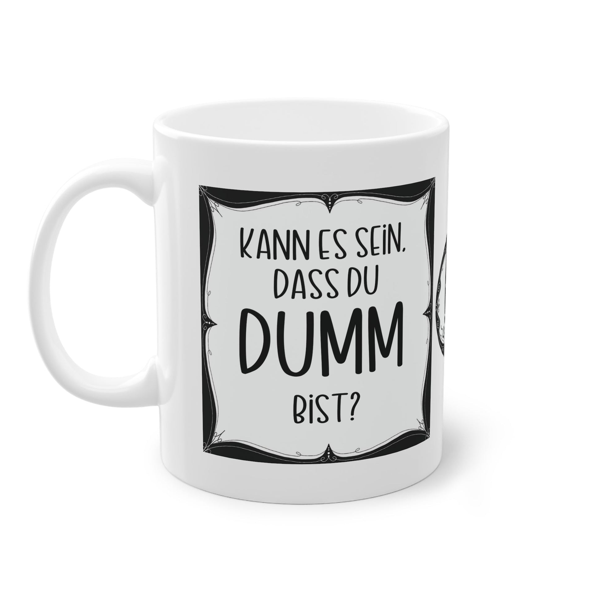 Sarkastische Tasse mit witzigem Spruch in schwarz weiß. Geschenk für Kollegen, Familie und Freunde.