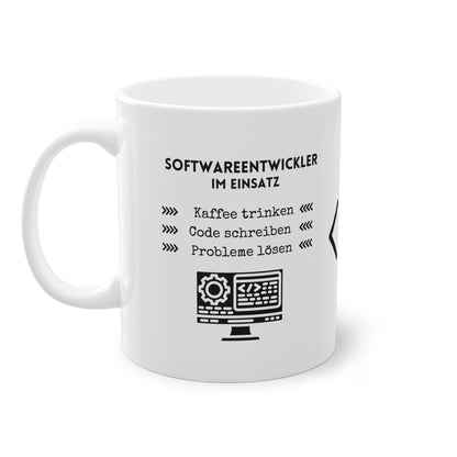 Entwickle deinen Kaffee-Code mit unserer Tasse für Softwareentwickler! Witziges Geschenk für Programmierer. Ideal auch als Geschenk für einen Softwareentwickler