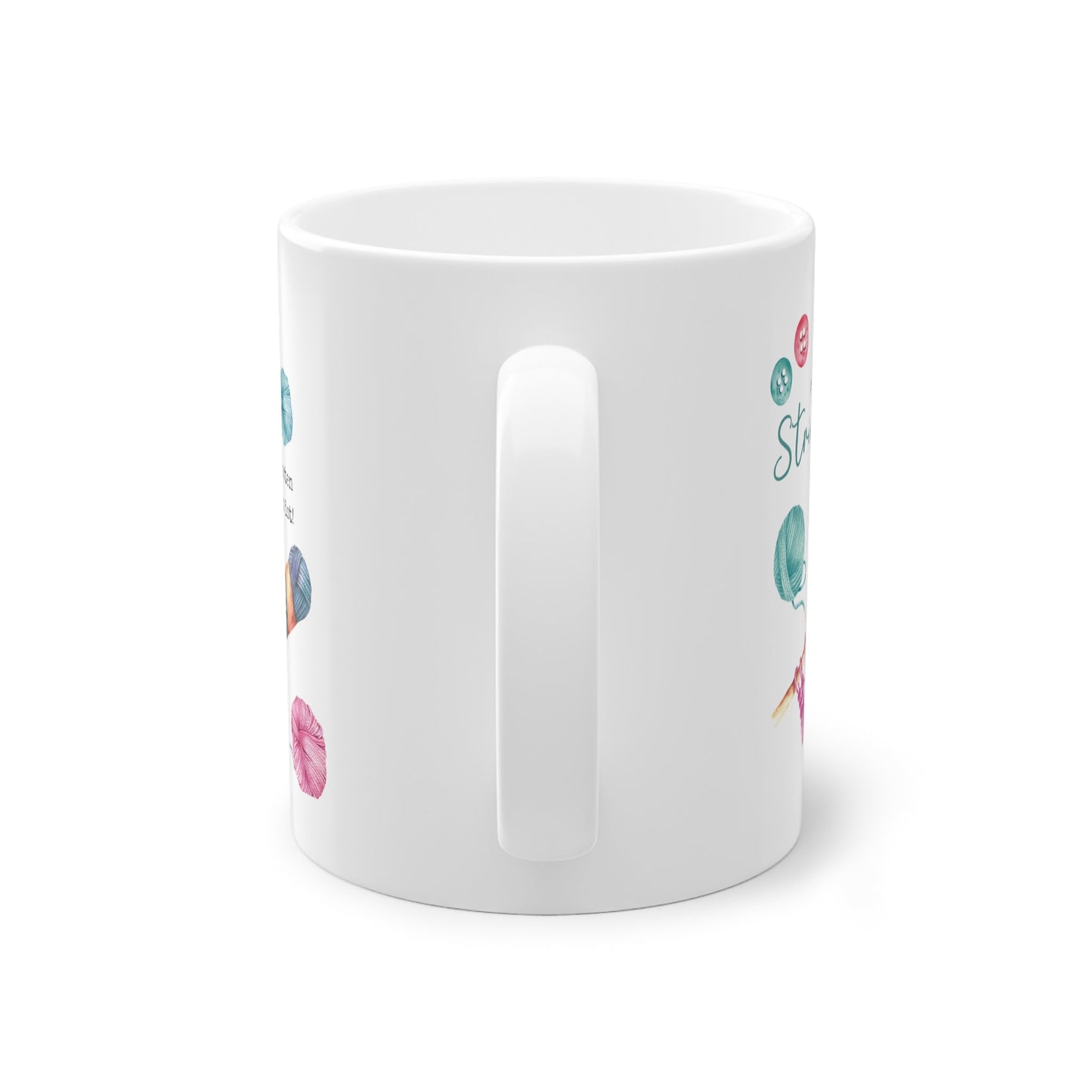 Hobby Tasse stricken mit Illustrationen ideal als Geschenk