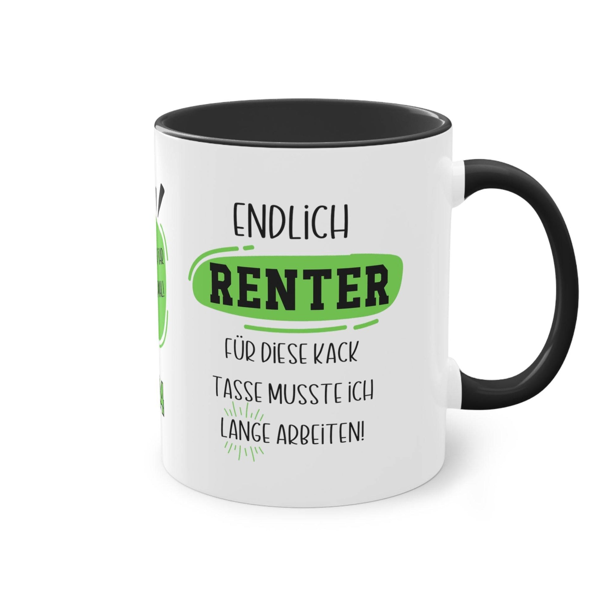 Feiere den wohlverdienten Ruhestand mit unserer Tasse zum Rentenbeginn, perfekt als witziges Geschenk zur Rente für einen Kollegen zum, Papa oder Kumpel. 