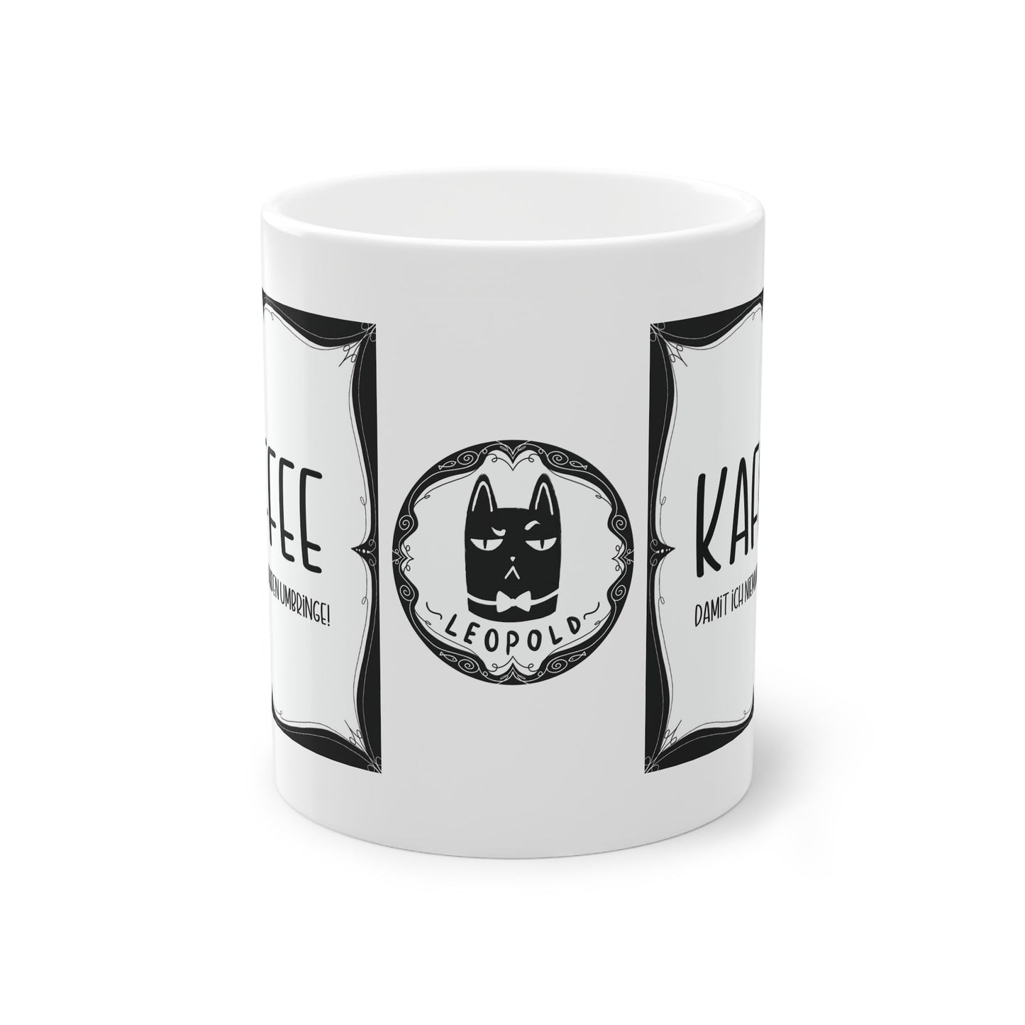 Sarkastische Tasse mit witzigem Spruch in schwarz weiß. Geschenk für Kollegen, Familie und Freunde.