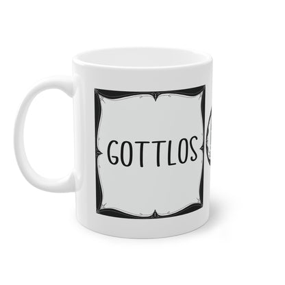 Sarkastische Tasse mit witzigem Spruch in schwarz weiß. Geschenk für Kollegen, Familie und Freunde.