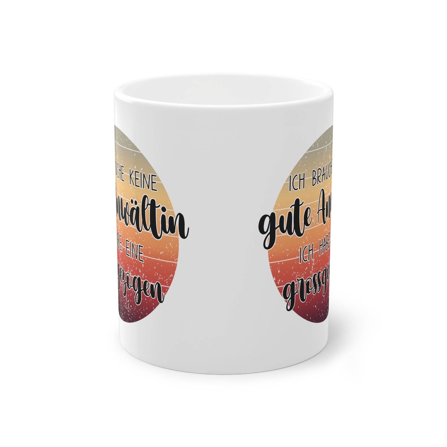 Geschenk für die Tochter zum Abschluss der Ausbildung oder Studium. Weisse Tasse mit Aufdruck