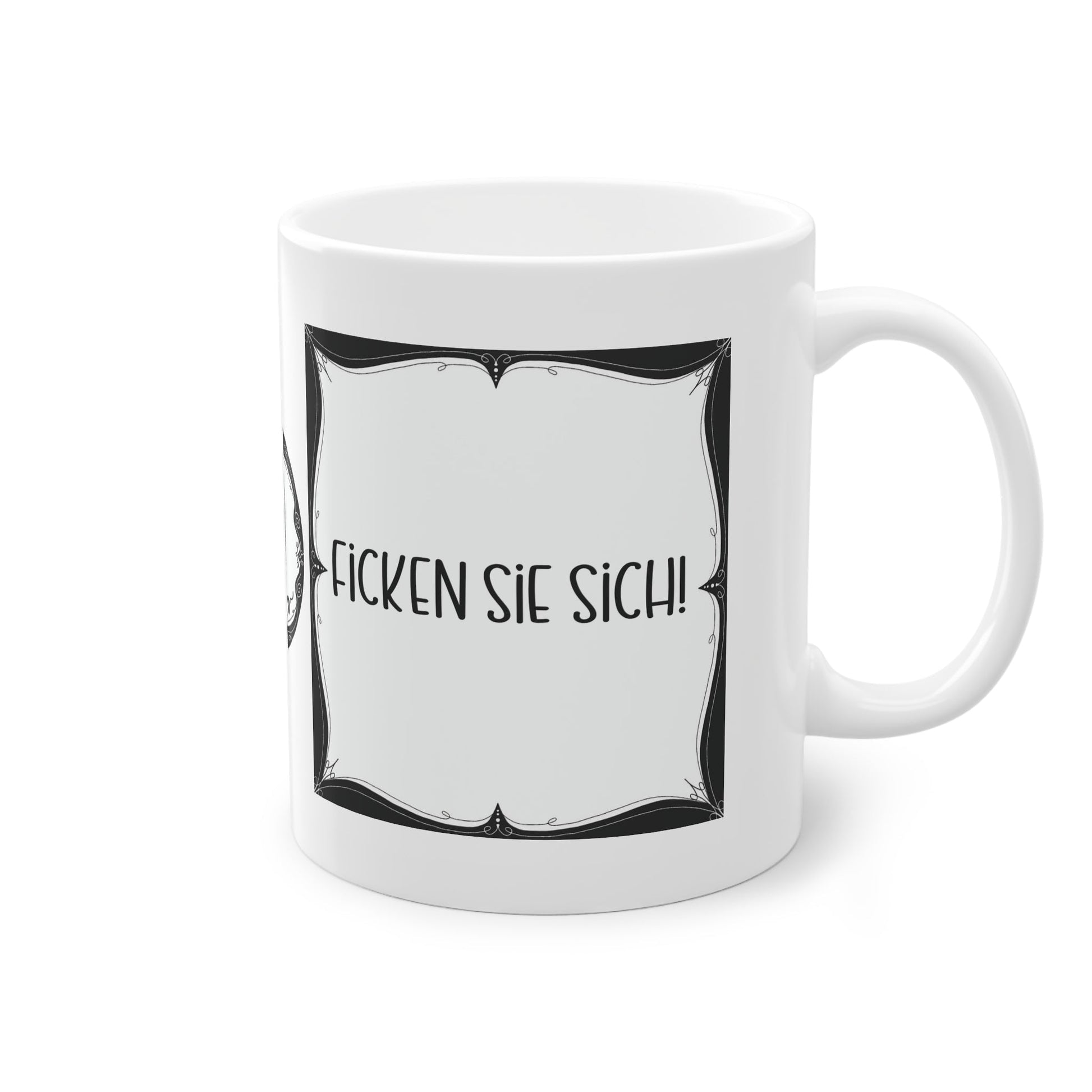 Sarkastische Tasse mit witzigem Spruch in schwarz weiß. Geschenk für Kollegen, Familie und Freunde.