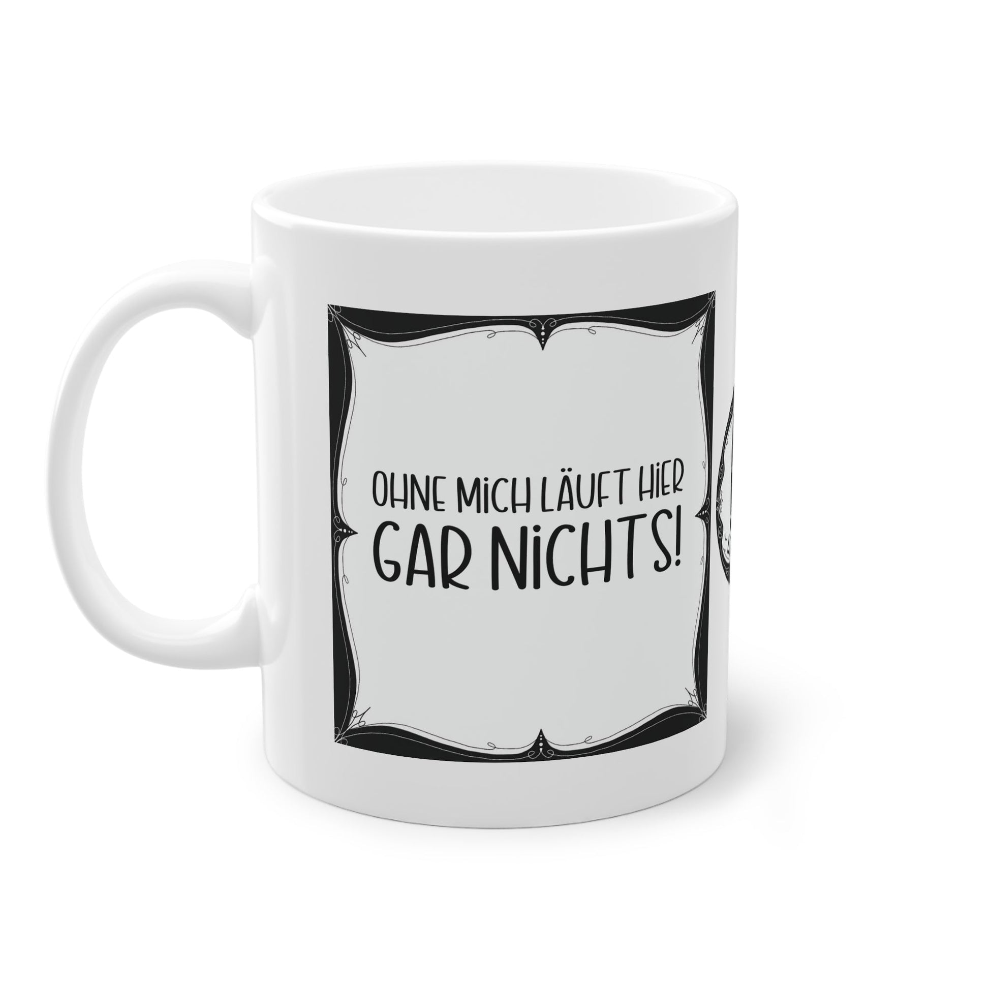 Sarkastische Tasse mit witzigem Spruch in schwarz weiß. Geschenk für Kollegen, Familie und Freunde.