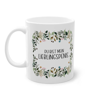 a white coffee mug with a quote on it