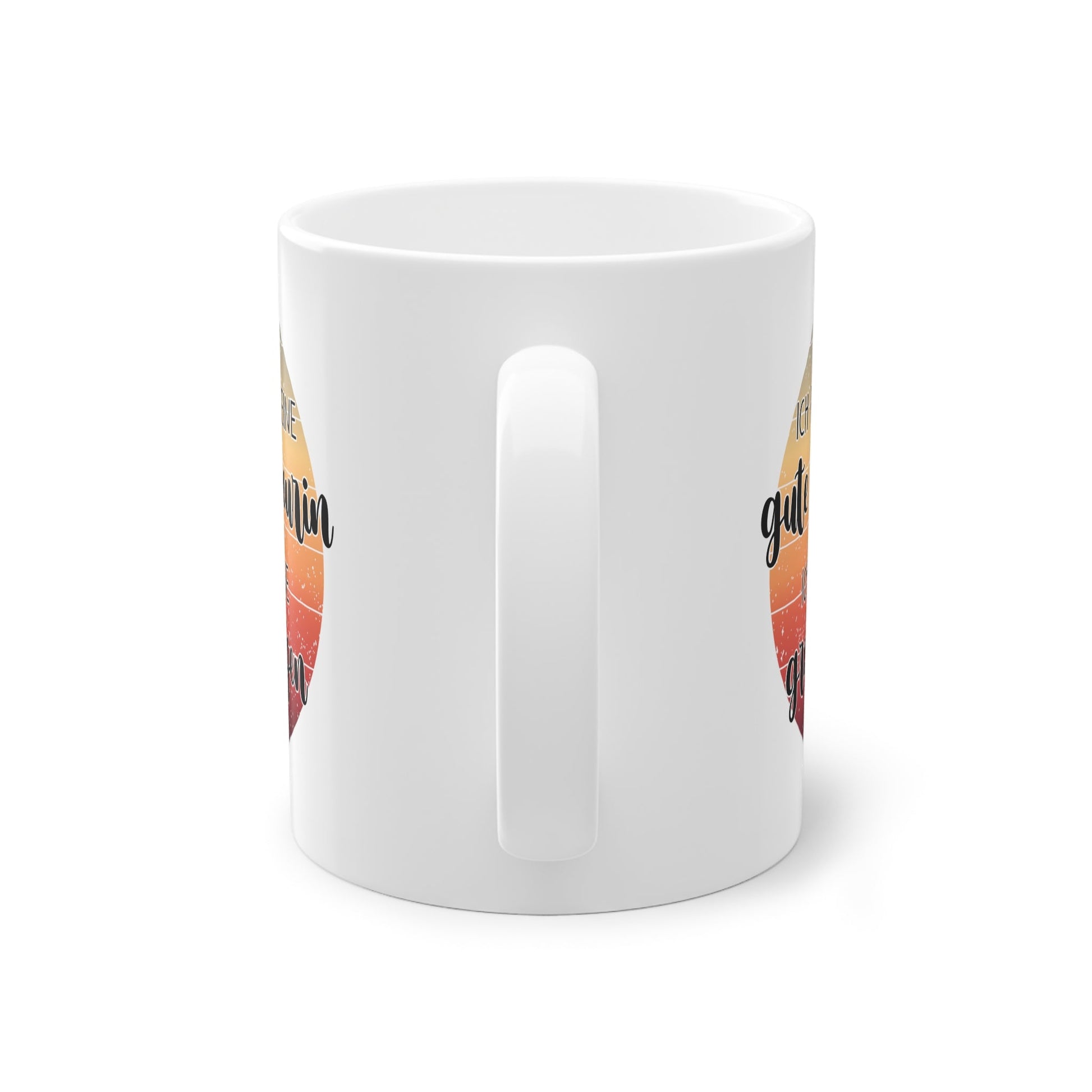 Geschenk für die Tochter zum Abschluss der Ausbildung oder Studium. Weisse Tasse mit Aufdruck