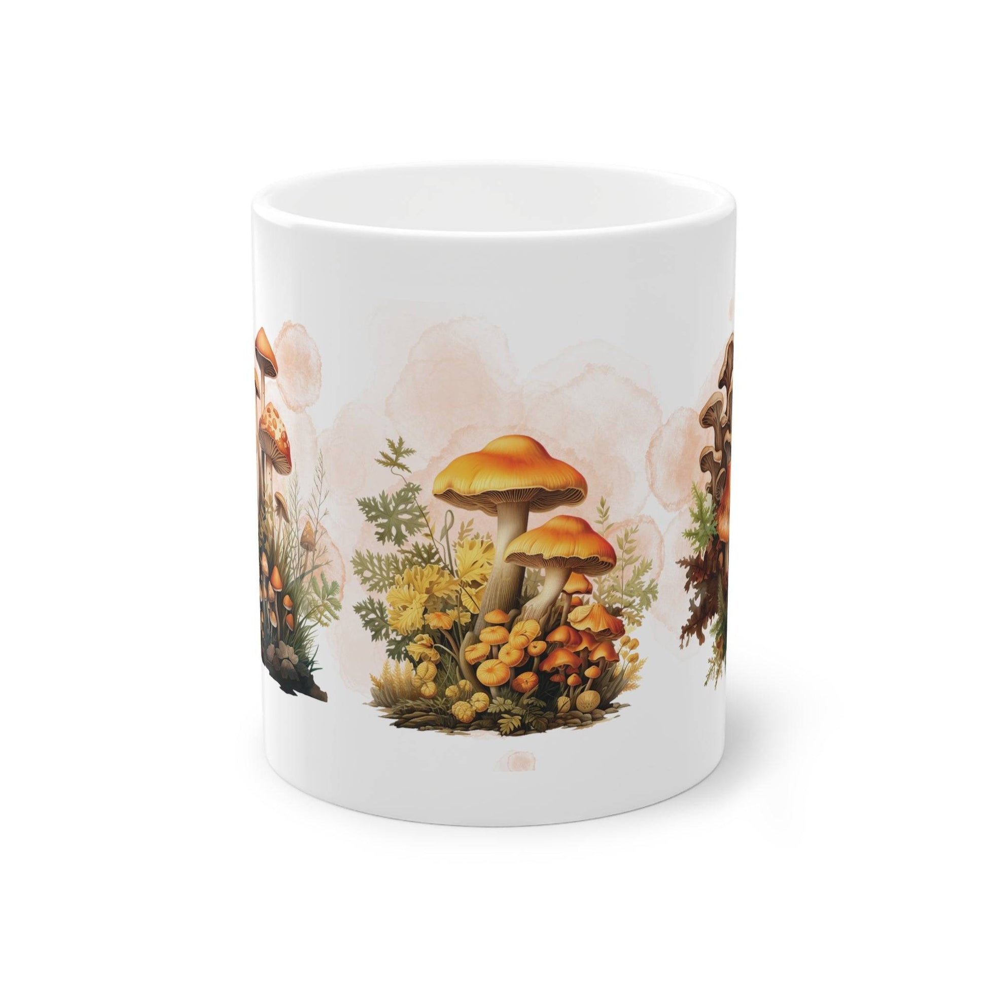 Entdecke die zauberhafte Welt des Herbstes mit unserer bezaubernden Dark academia Tasse mit Pilzen, mit einem bezaubernden Allover-Pilzprint in erdigen Tönen.