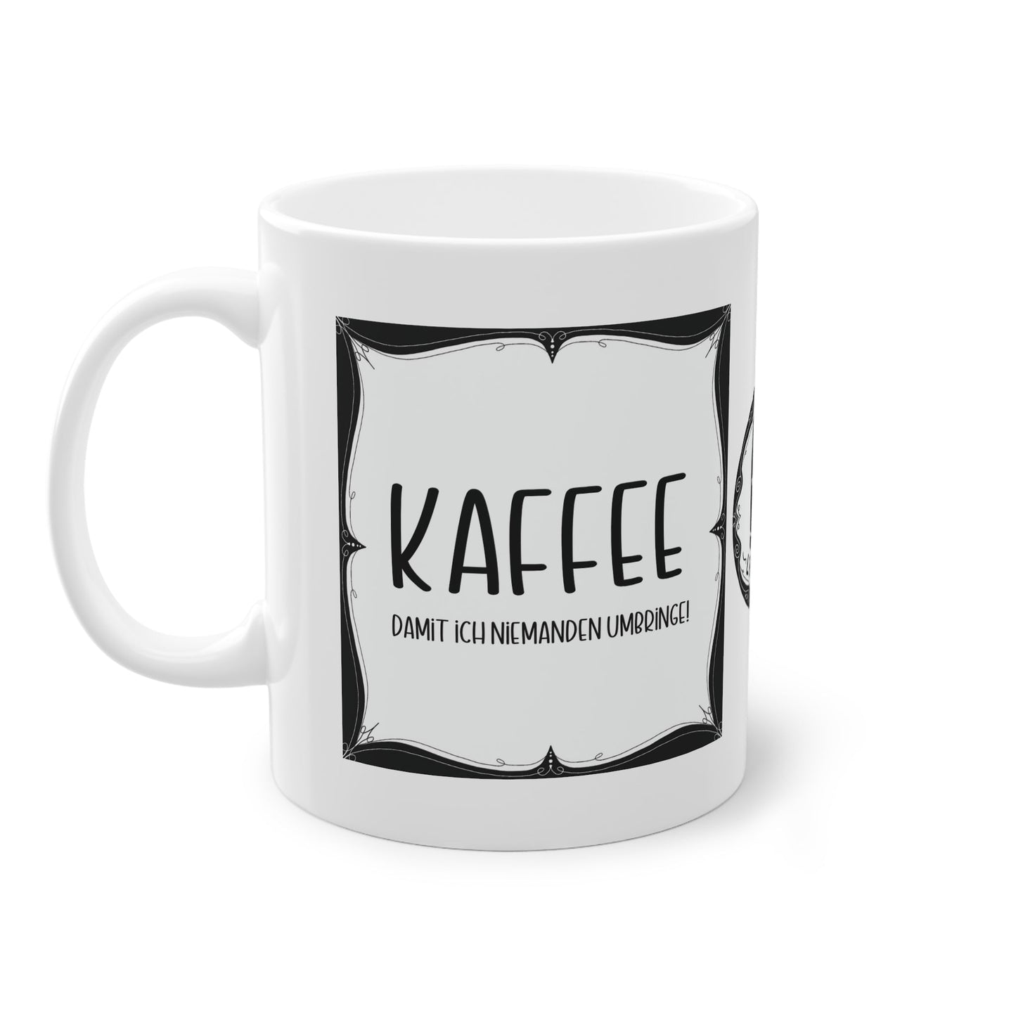 Sarkastische Tasse mit witzigem Spruch in schwarz weiß. Geschenk für Kollegen, Familie und Freunde.