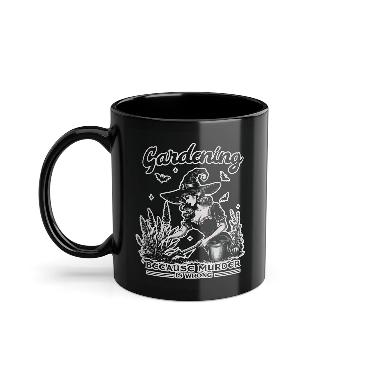 Motivtasse - Gardening because Murder is wrong