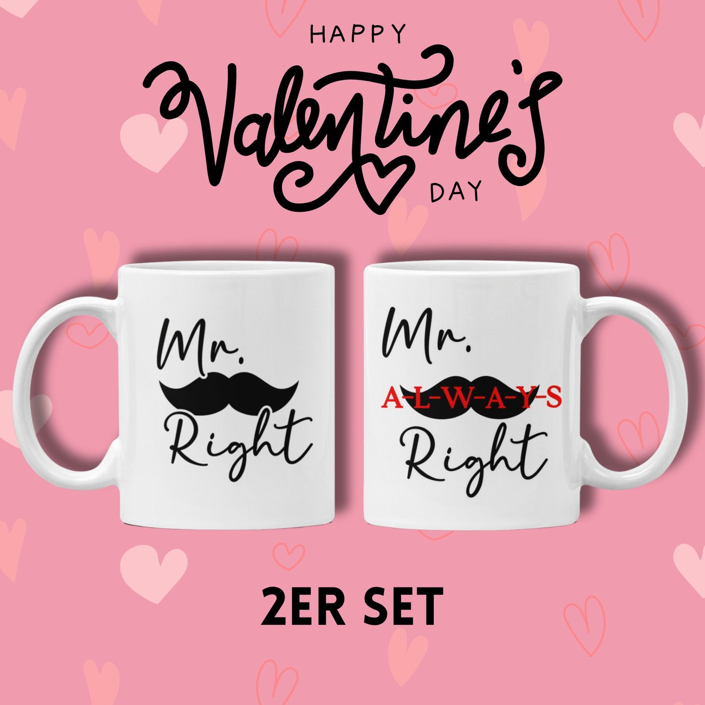 *SPAR-BUNDLE* Tassen 2er Set: Mr right & Mr always right